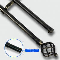 Barras De Cortina 19mm Extensibles Metálicas 120-210 Cm (NEGRO)