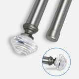 Barras De Cortina 25mm Extensibles Metálicas 120-210 Cm (PLATEADO)