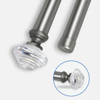 Barras De Cortina 25mm Extensibles Metálicas 120-210 Cm (PLATEADO)