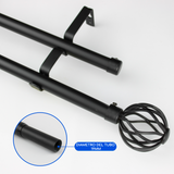 Barras De Cortina 19mm Extensibles Metálicas 160-300 Cm (NEGRO)