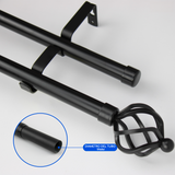 Barras De Cortina 19mm Extensibles Metálicas 160-300 Cm (NEGRO)