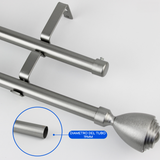 Barras De Cortina 19mm Extensibles Metálicas 120-210 Cm (PLATEADO)