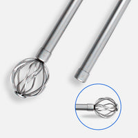 Barras De Cortina 19mm Extensibles Metálicas 120-210 Cm (PLATEADO)